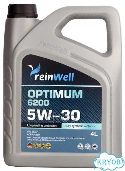 ReinWell 5W30 (4L) масло моторное синт acea А3/В4 фото 1