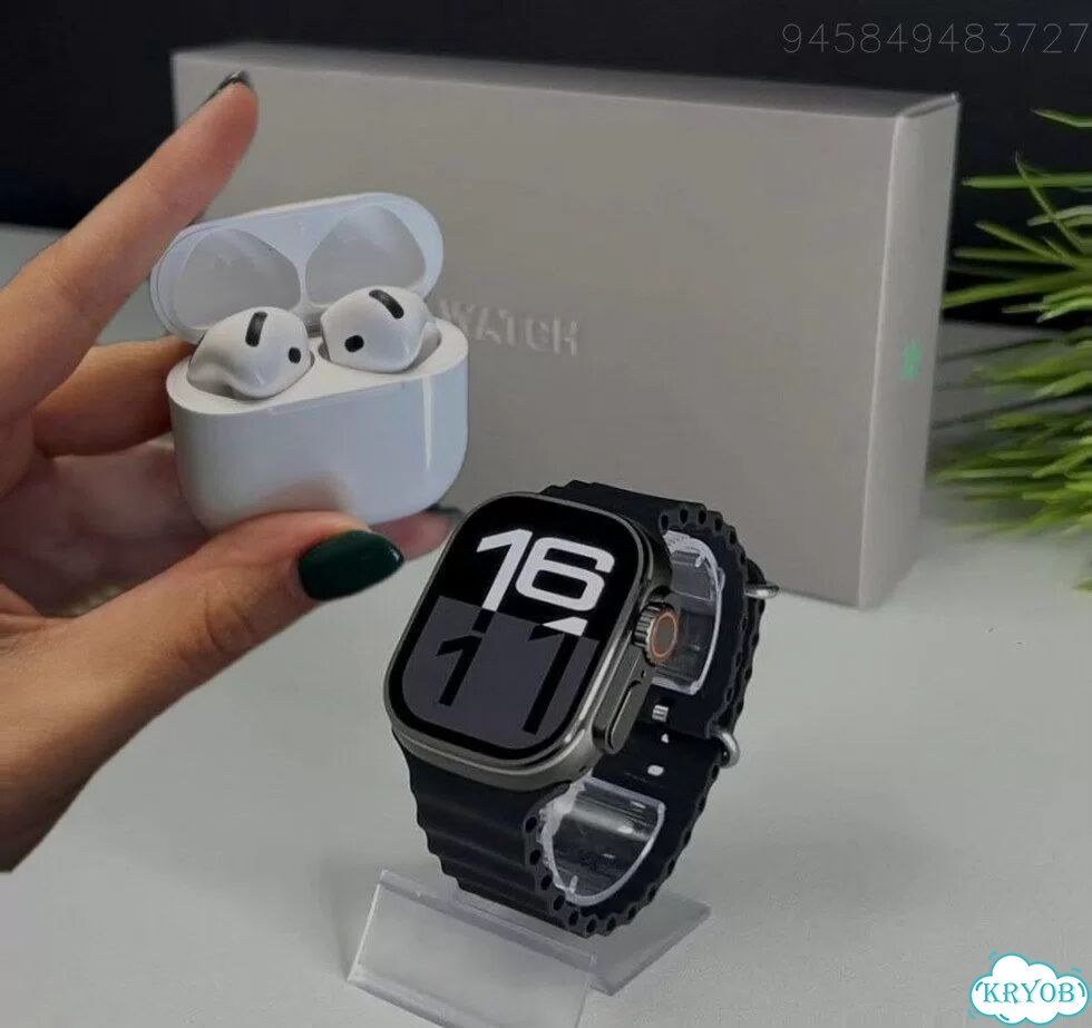 Apple Watch Ultra 3 Black + AirPods 4 (Комплект) фото 1