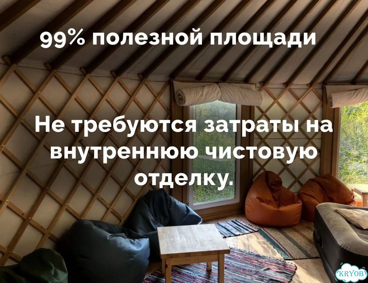 Юрта под ключ не требует фундамента и внутренней отделки фото 8
