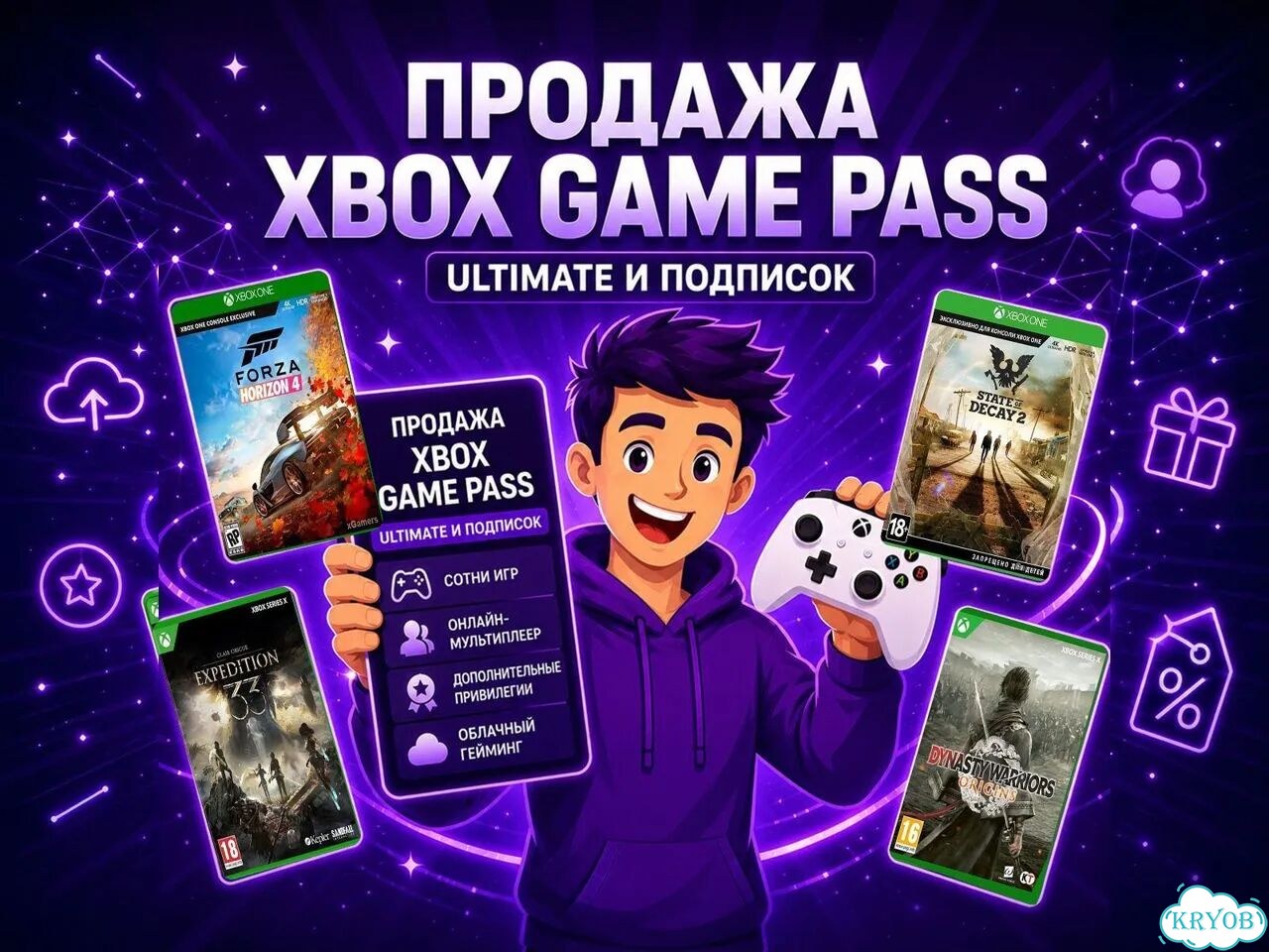 Xbox Game Pass Ultimate для консоли фото 1