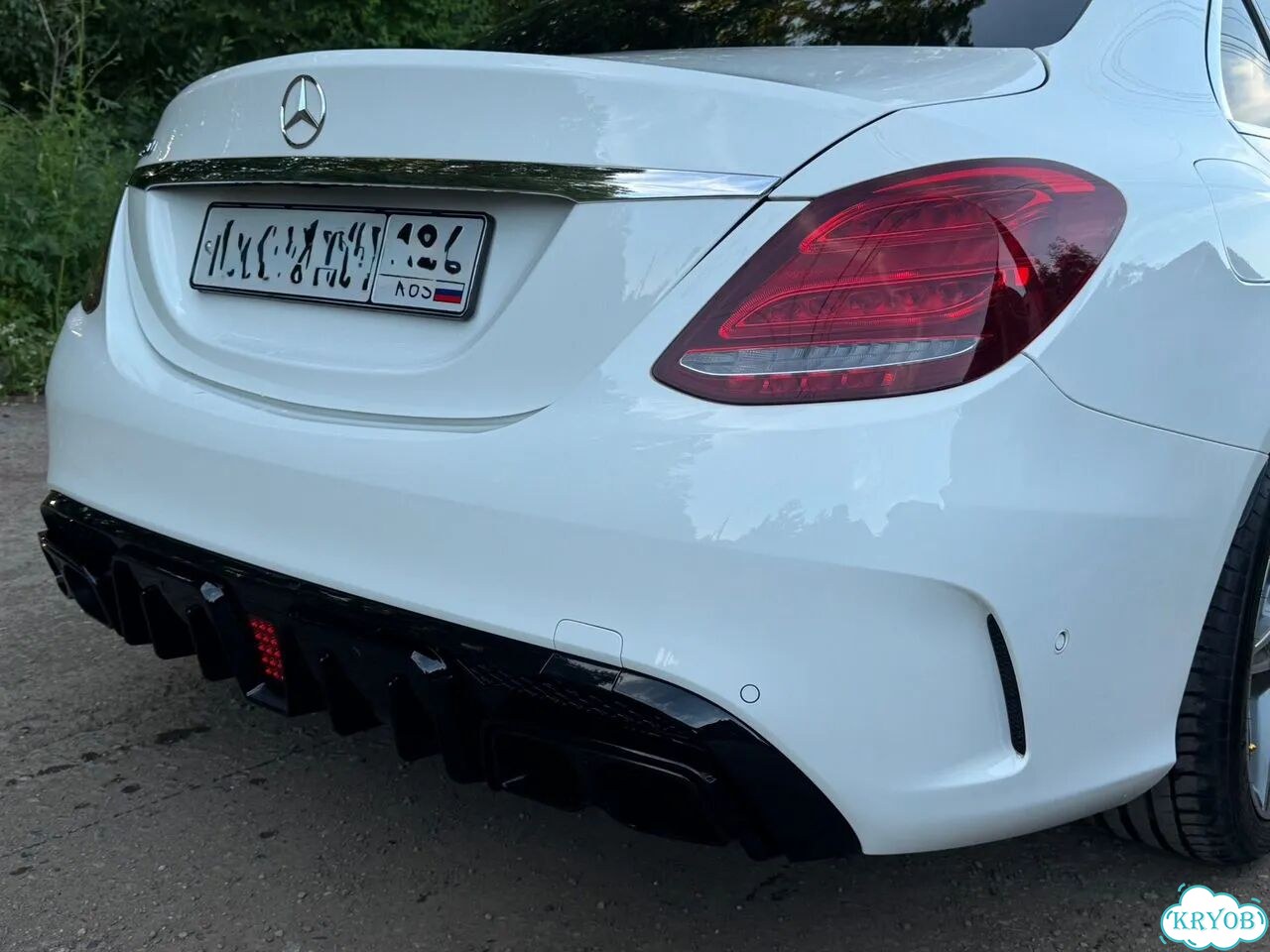 Диффузор на задний бампер Brabus w 205 фото 2