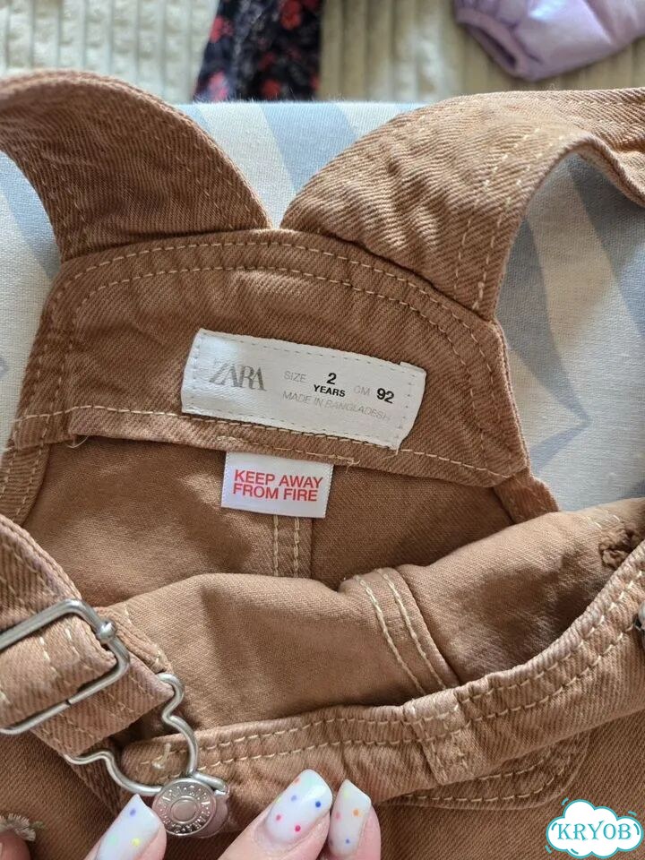 Джинсовый комбинезон zara 92 фото 6