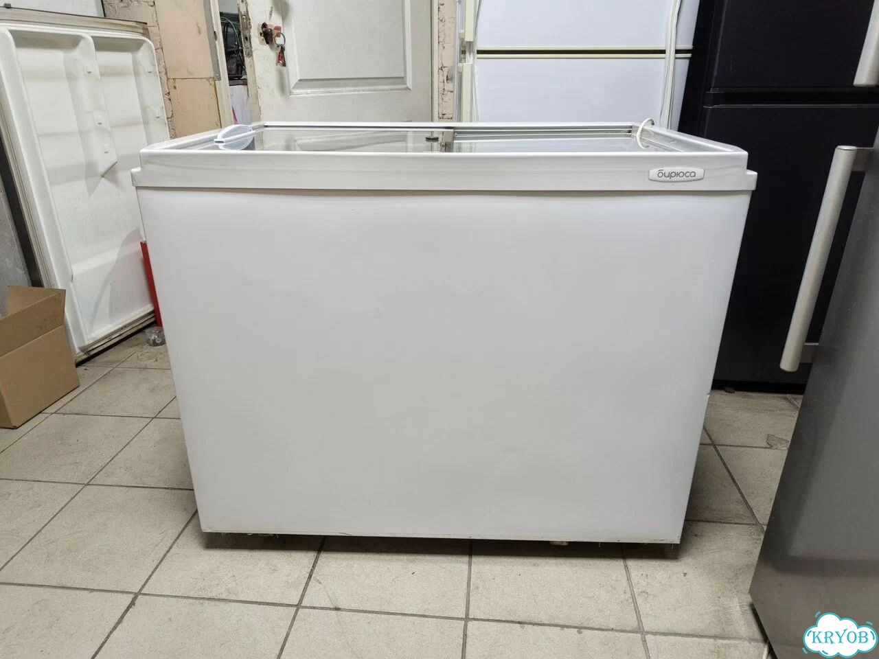 Морозильный ларь со стеклянной крышкой, Бирюса 260 фото 1