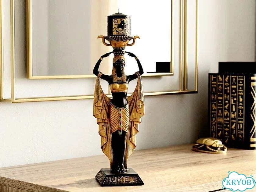 Подсвечник статуэтка египетской богини Исиды фото 1