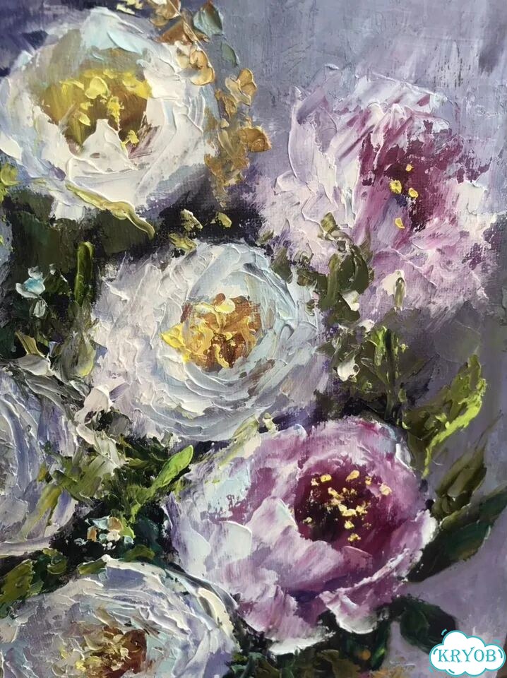 Картина маслом Букет пионов фото 10