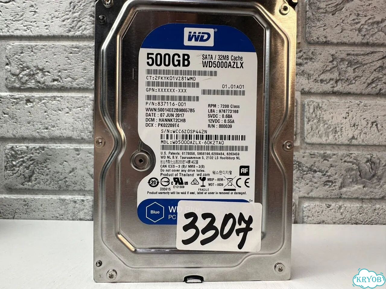 Жесткий Диск HDD 3.5 WD Blue 500GB фото 2