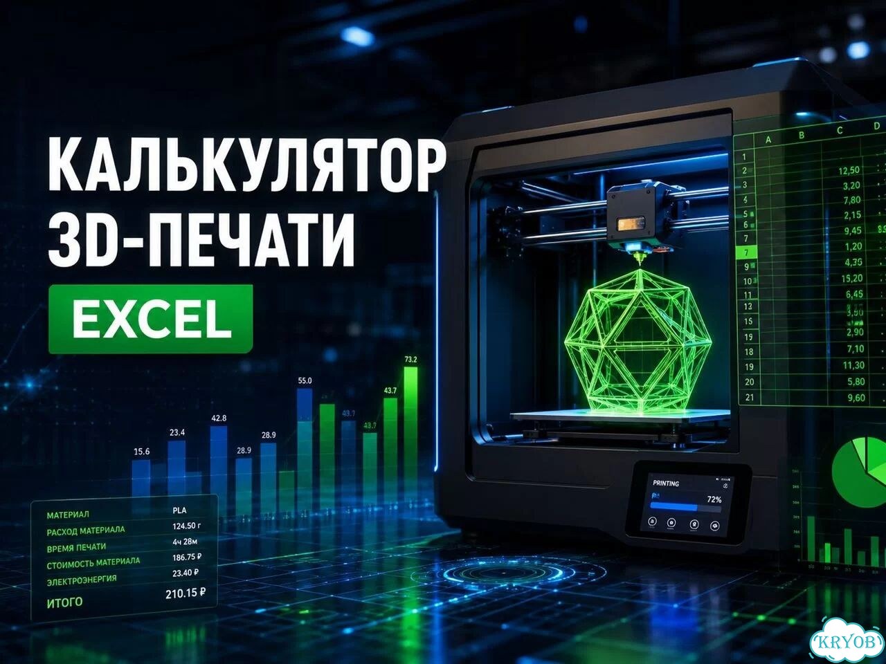 Калькулятор для 3D печати фото 1