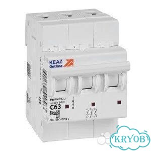Автомат вм63 3P C63A 4.5кА КЭАЗ фото 1