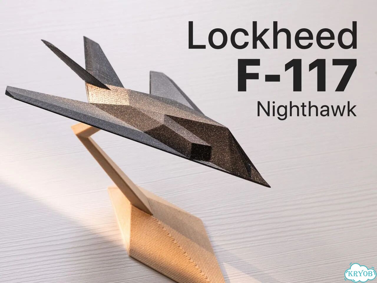 3D-модель Lockheed F-117 Nighthawk на подставке фото 1