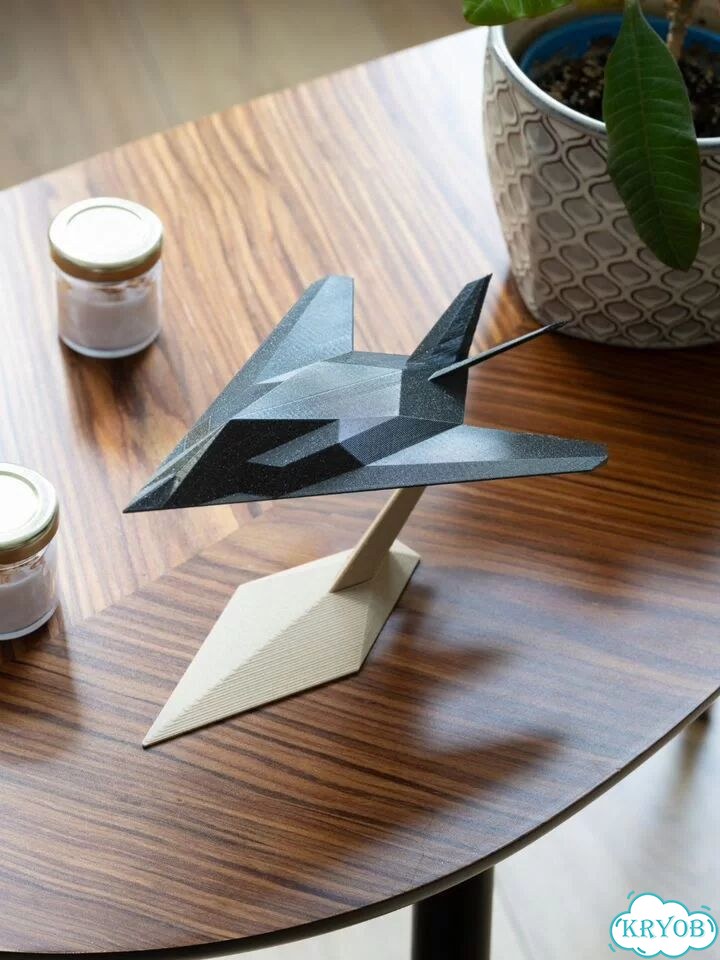 3D-модель Lockheed F-117 Nighthawk на подставке фото 5