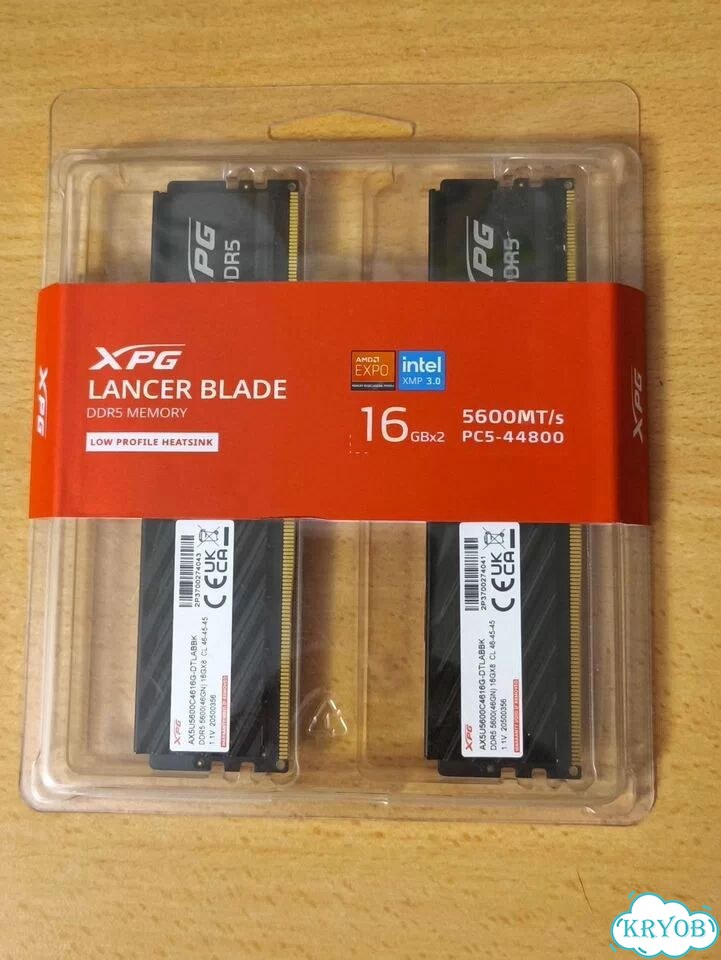 Новая. DDR 5 2x16gb(32gb) XPG Lancer Blade 5600Mhz фото 1