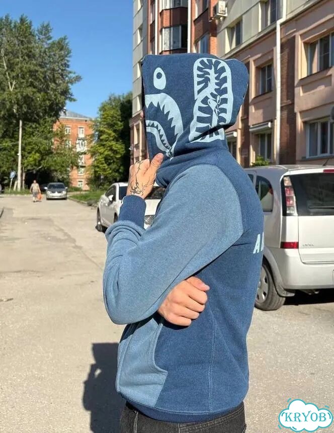 Bape Indigo Худи фото 3