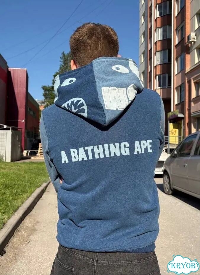 Bape Indigo Худи фото 4