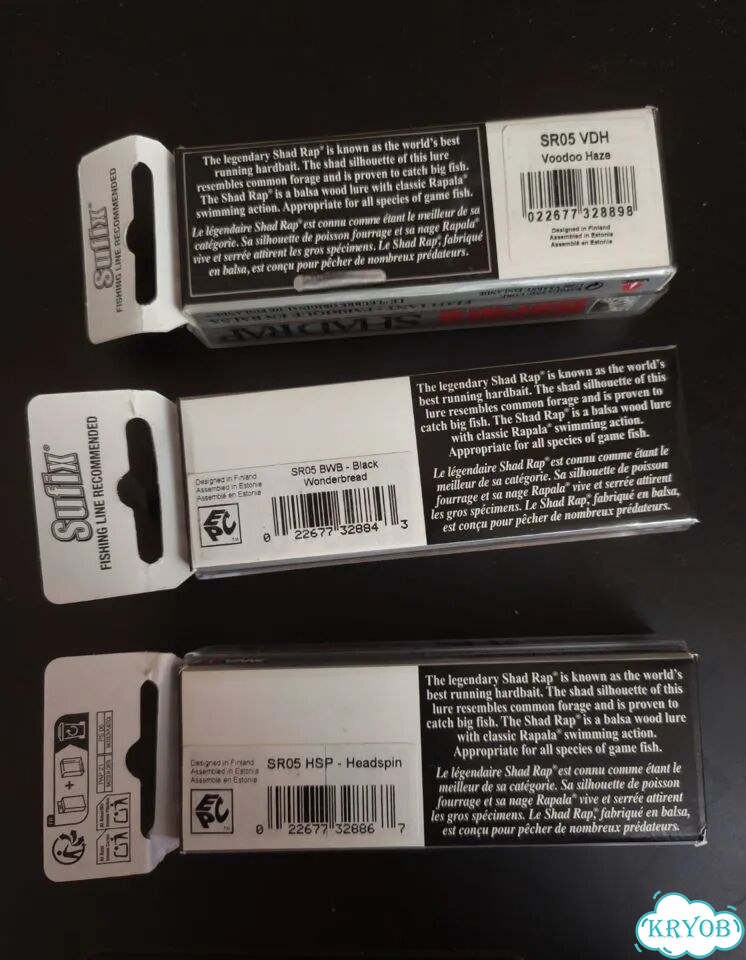 Воблеры Rapala Shad Rap SR05 Custom USA редкие фото 2