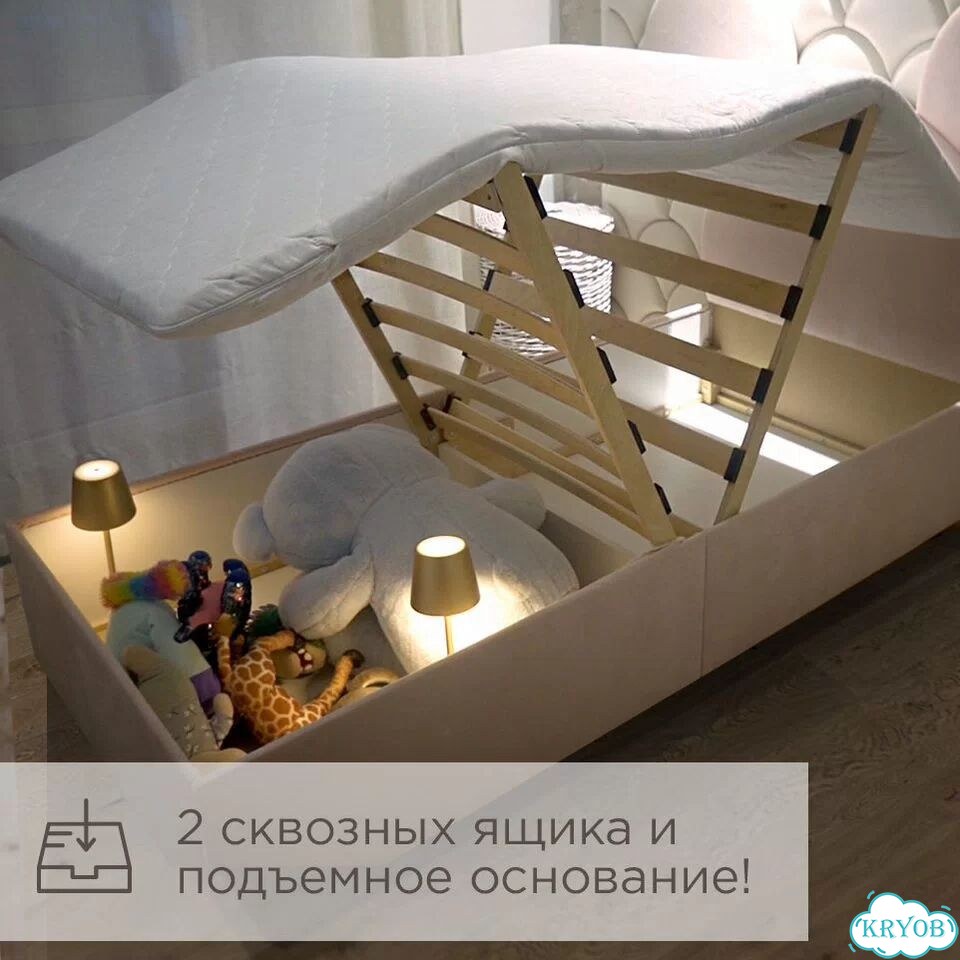 Детская кровать с ушами и мягкой спинкой фото 10