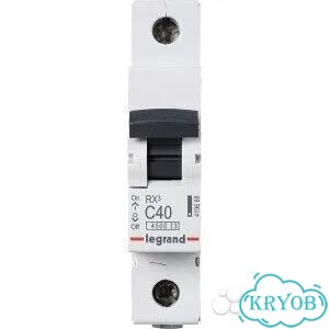 Автомат Legrand RX3 1P C40A 4.5кА фото 2