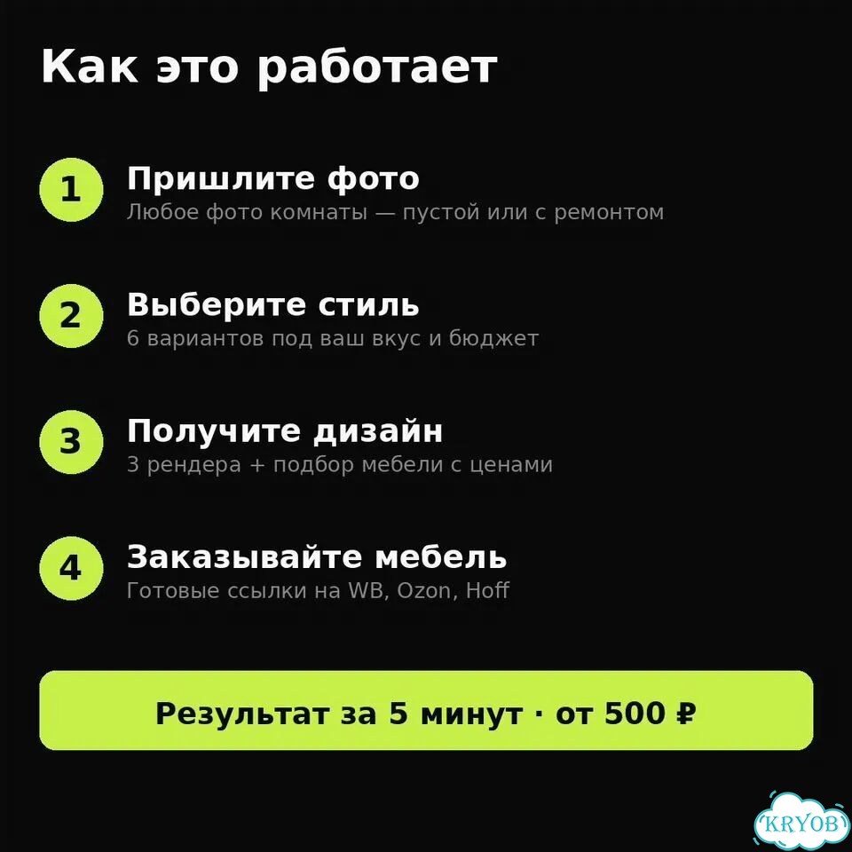 AI-дизайн интерьера + подбор мебели и материалов фото 2