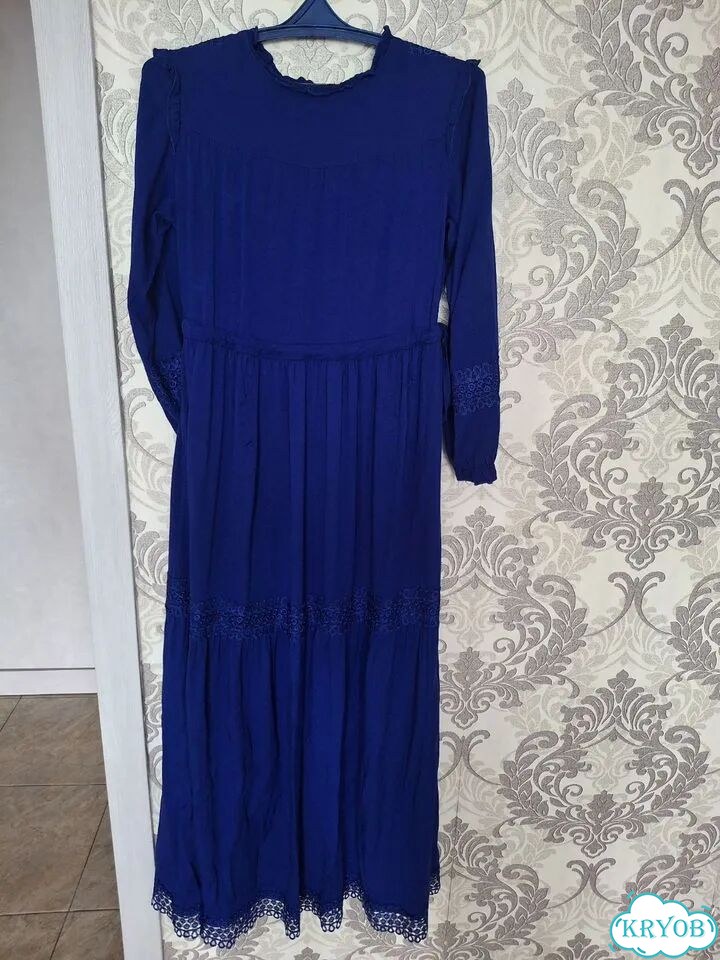 Платье женское макси синее 44-46 мусульманское фото 2