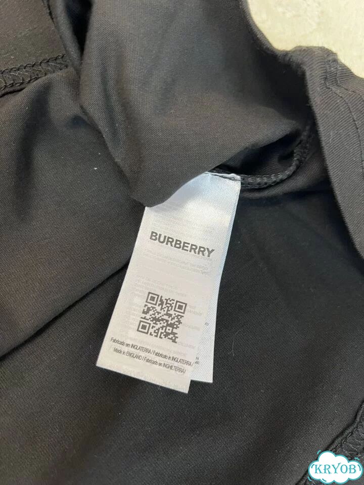 Поло burberry с воротником черное фото 8