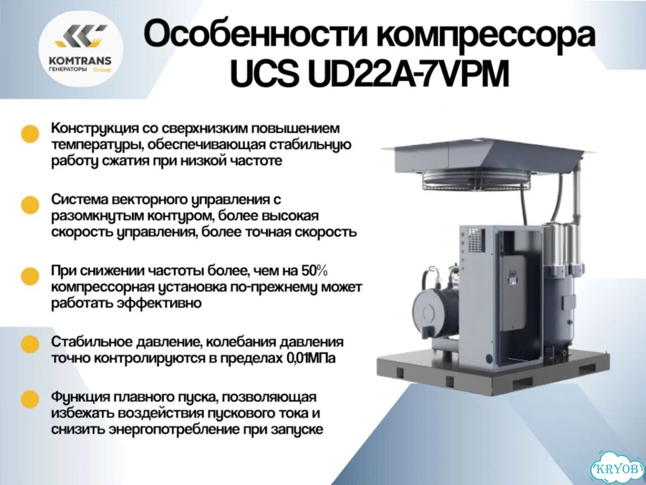 Компрессор винтовой UCS UD22A-7VPM (Hitachi) фото 5
