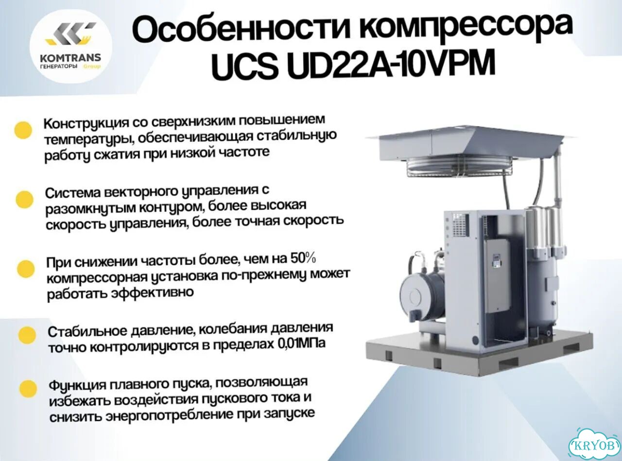 Компрессор винтовой UCS UD22A-10VPM (Hitachi) фото 5