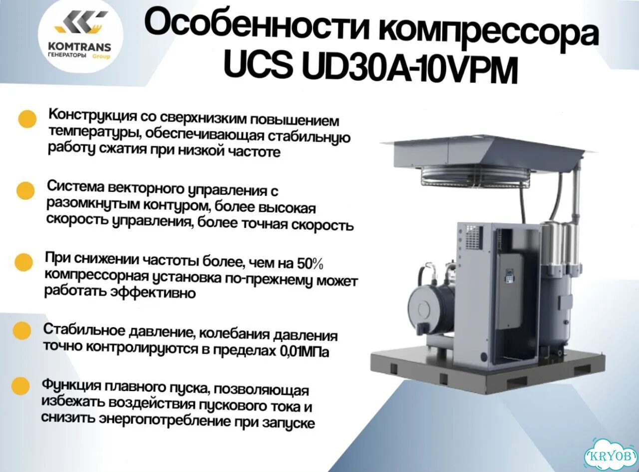 Компрессор винтовой UCS UD30A-10VPM (Hitachi) фото 5