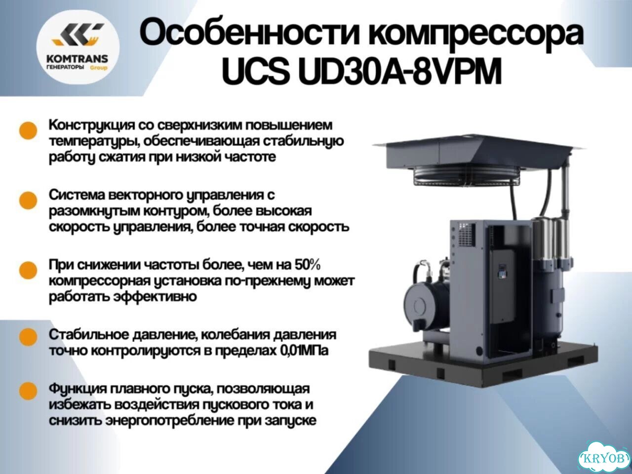 Компрессор винтовой UCS UD30A-8VPM (Hitachi) фото 5