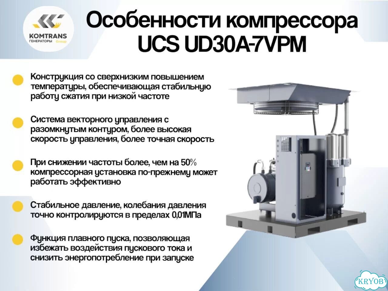 Компрессор винтовой UCS UD30A-7VPM (Hitachi) фото 5