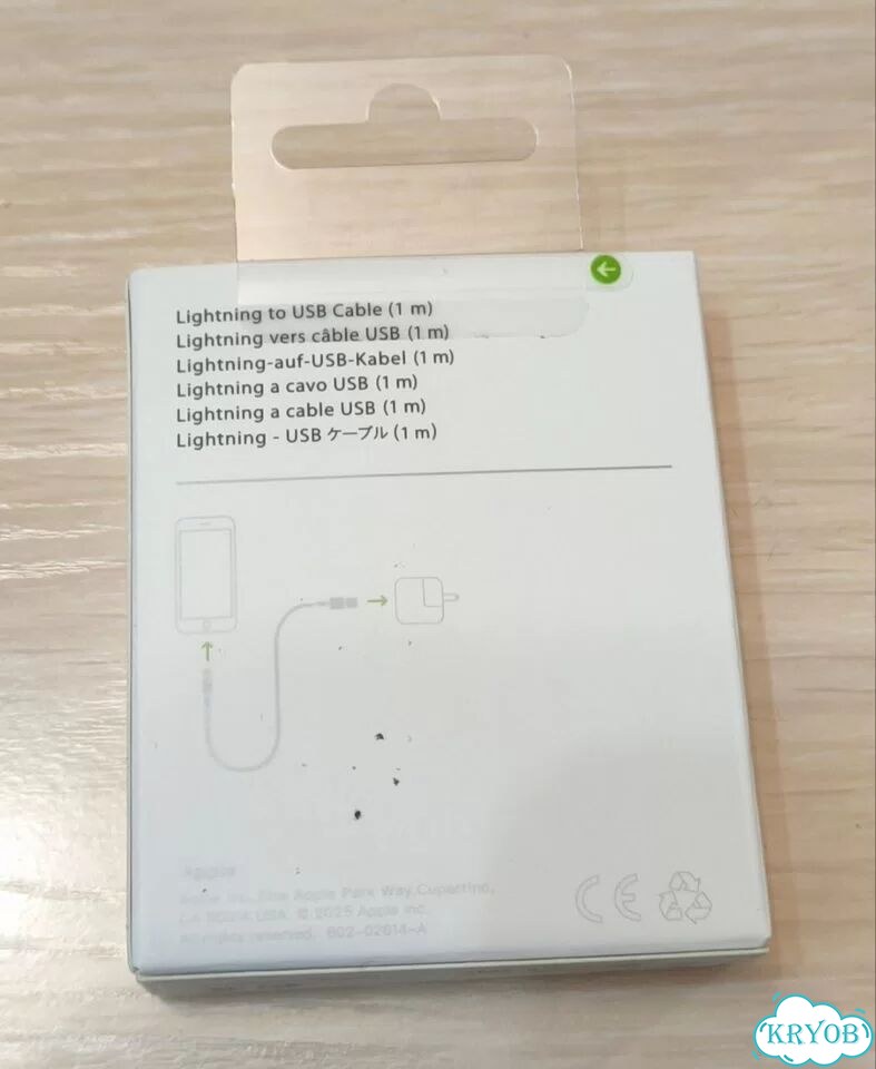 Кабель Apple lightning USB 1м новый фото 2