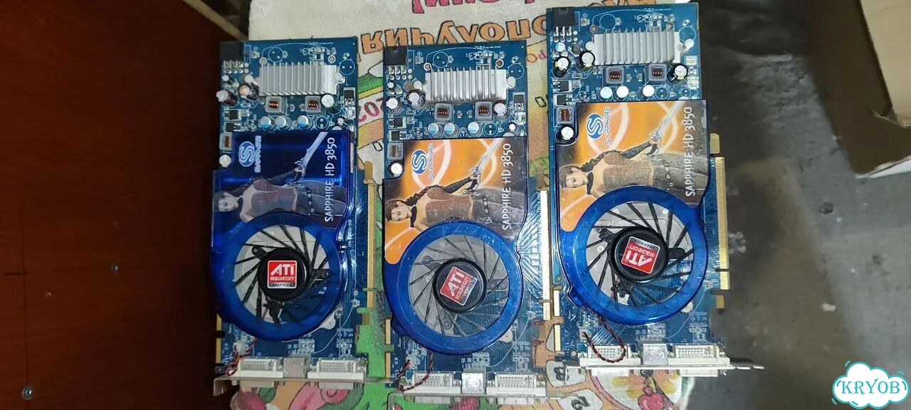 Видеокарты hd3850 3 штуки фото 1