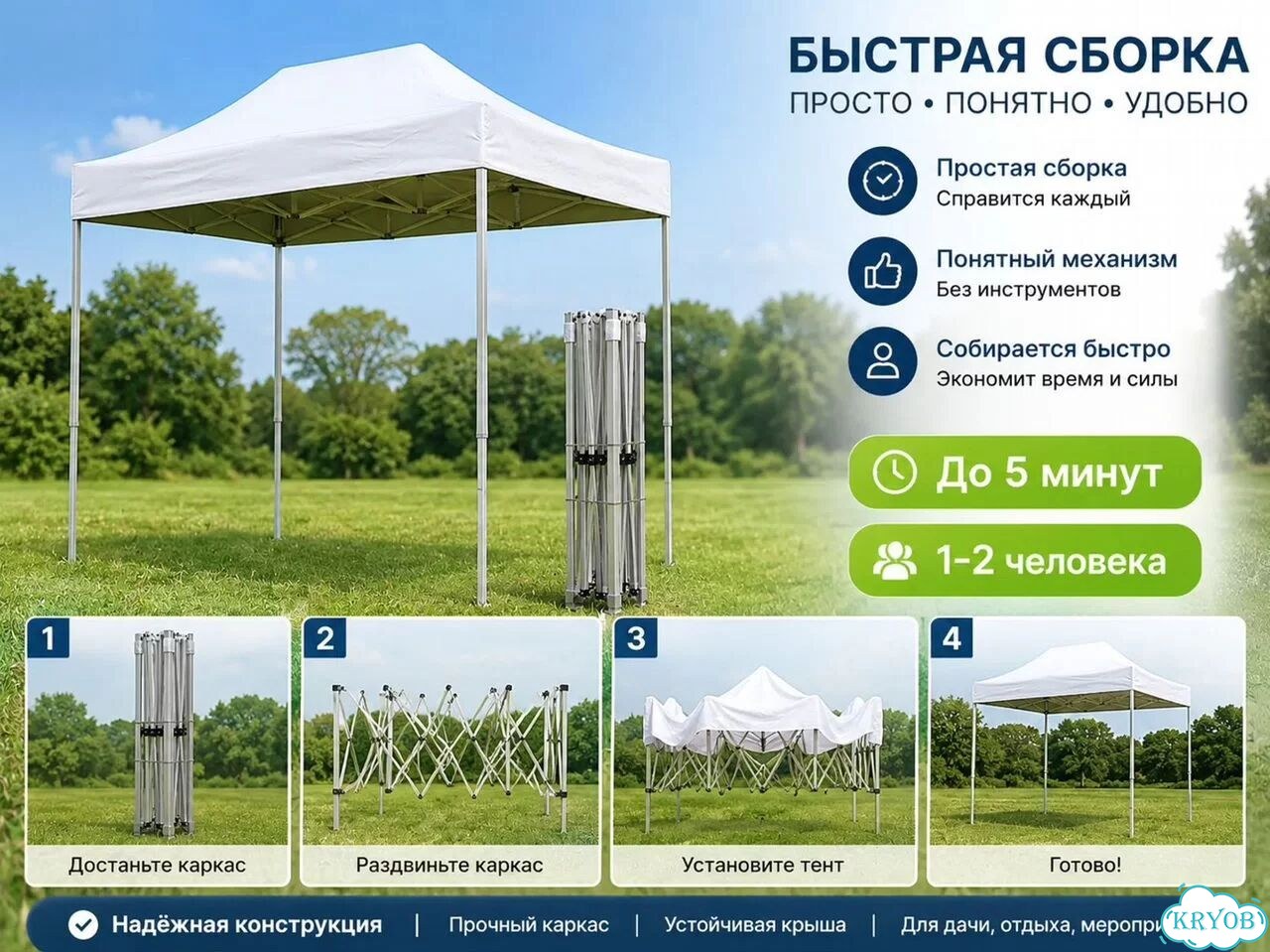 Шатер для праздника 3 на 4,5 фото 4