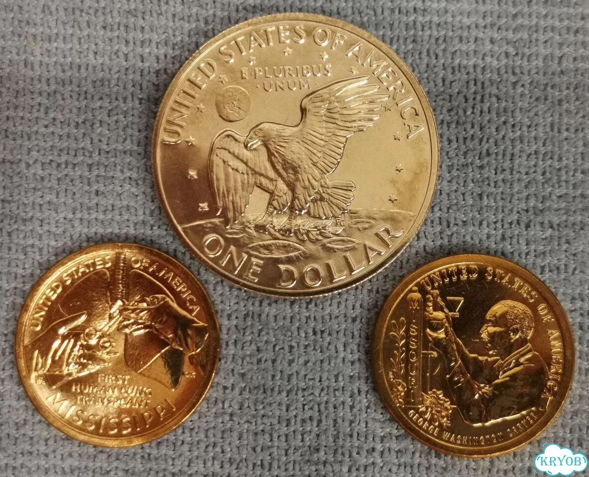 США. Доллар 1971 серебро пруф + инновации фото 1
