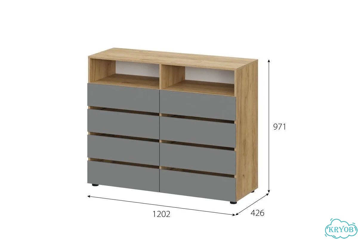 Комод 120см 8 ящиков фото 6