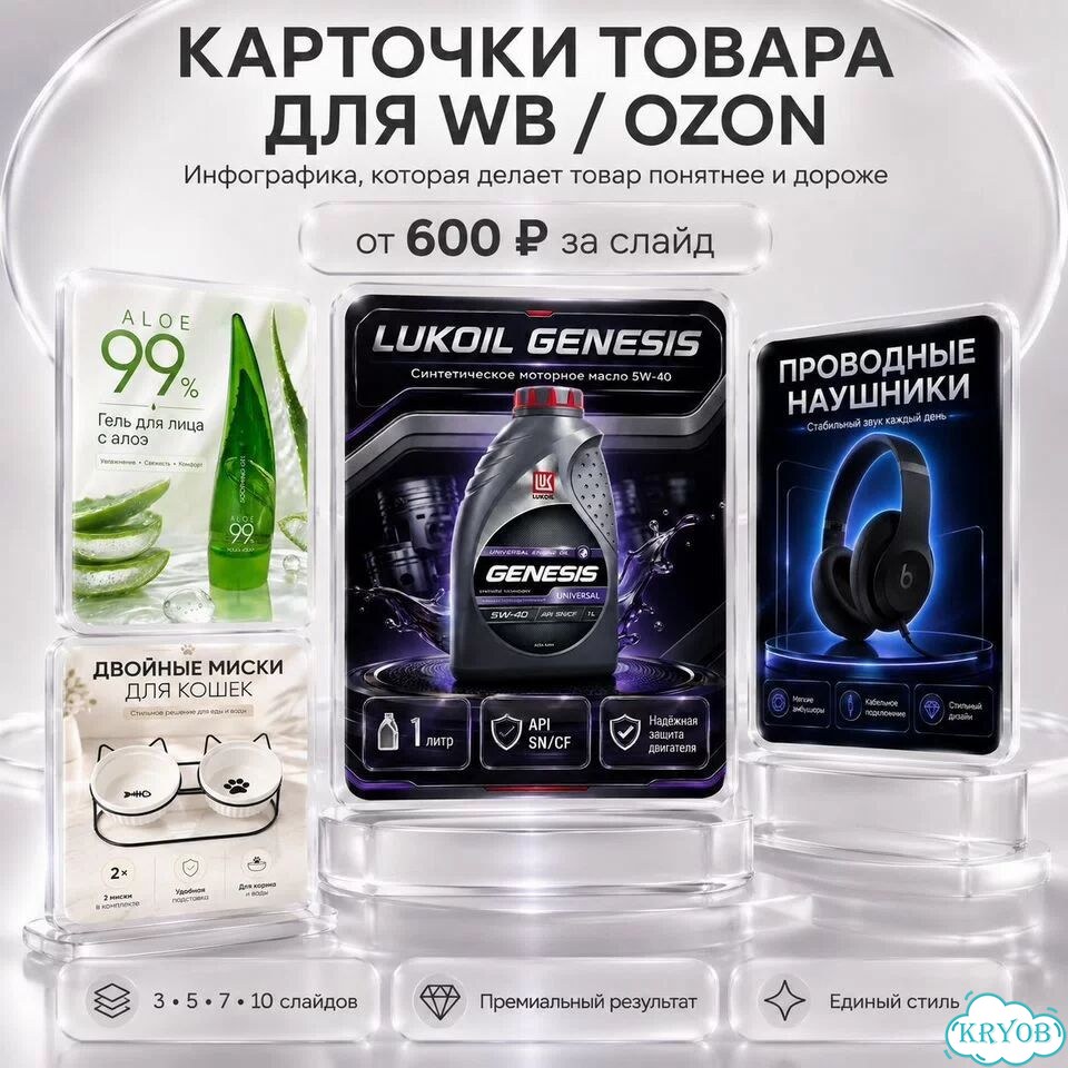 Дизайн карточек товара WB / Ozon инфографика фото 1