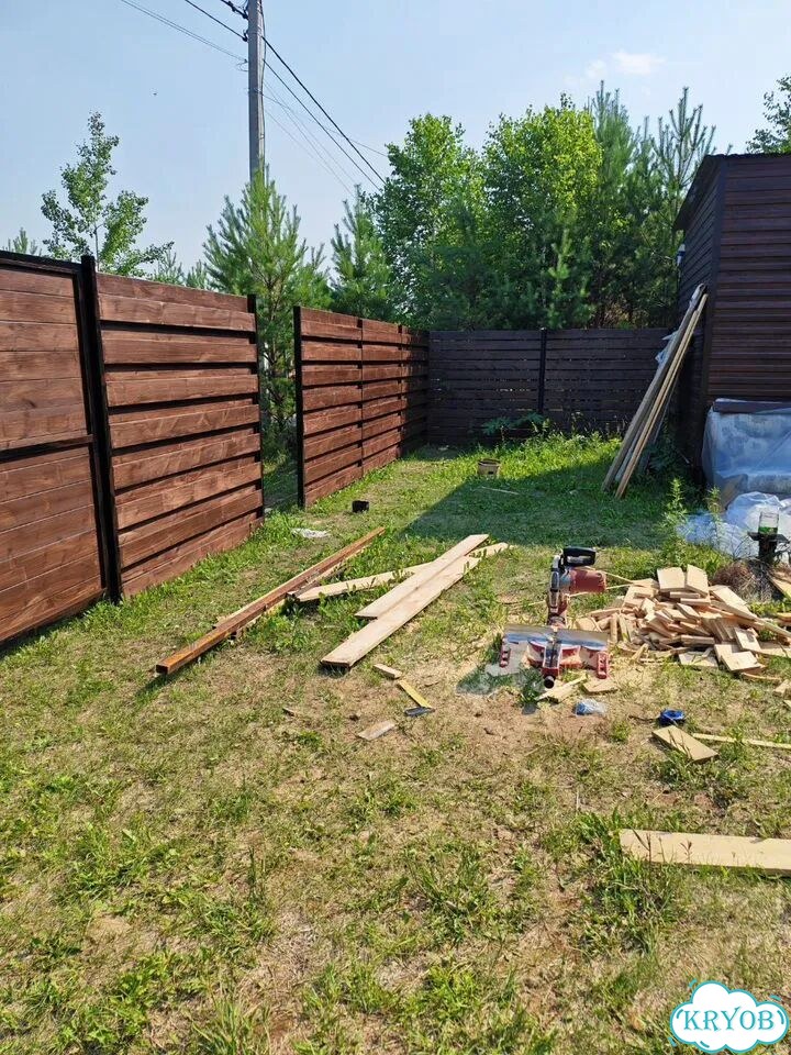Установка заборов из профлиста под ключ фото 4