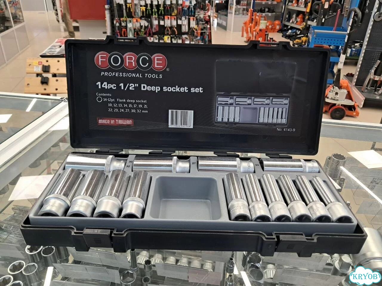 Набор force 4143-9 головок 10-32мм фото 1