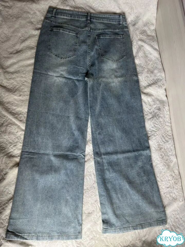 Джинсы широкие светлые Zara type фото 11