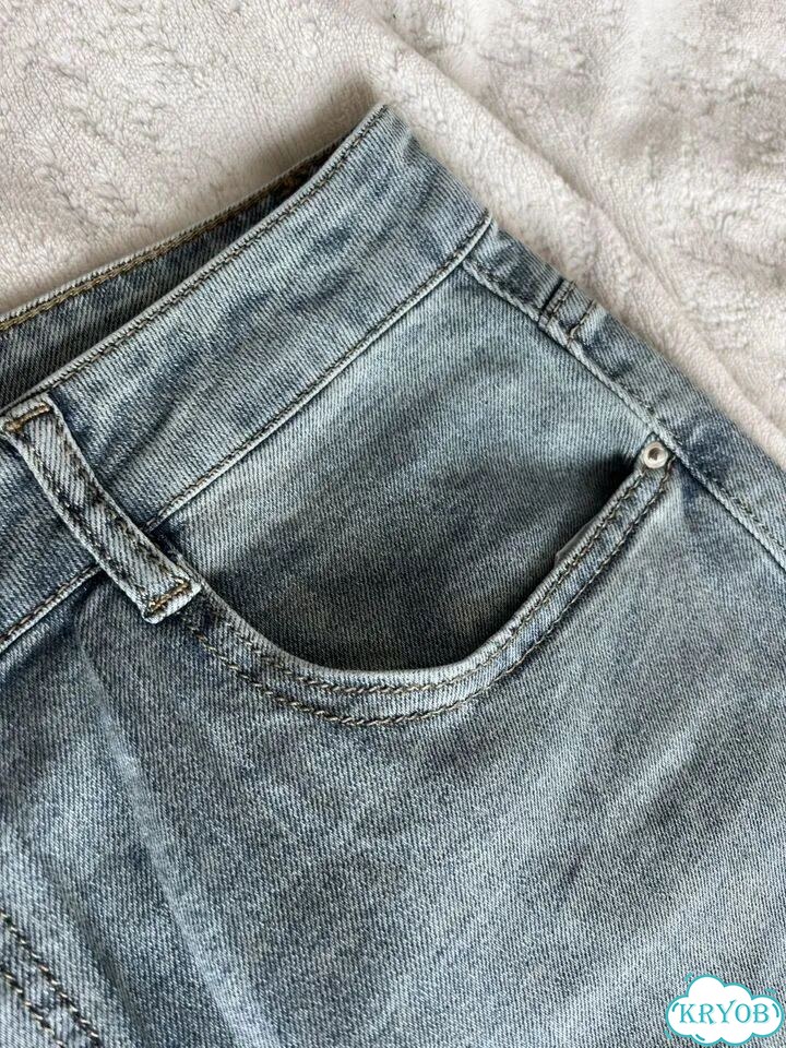 Джинсы широкие светлые Zara type фото 5