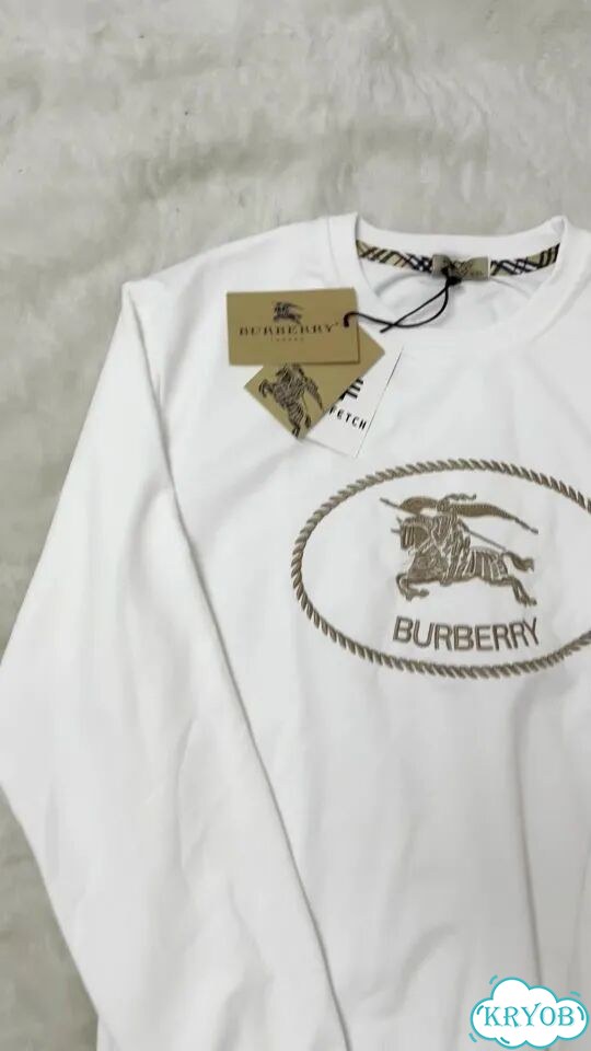 Свитшот burberry белый с вышивкой фото 1