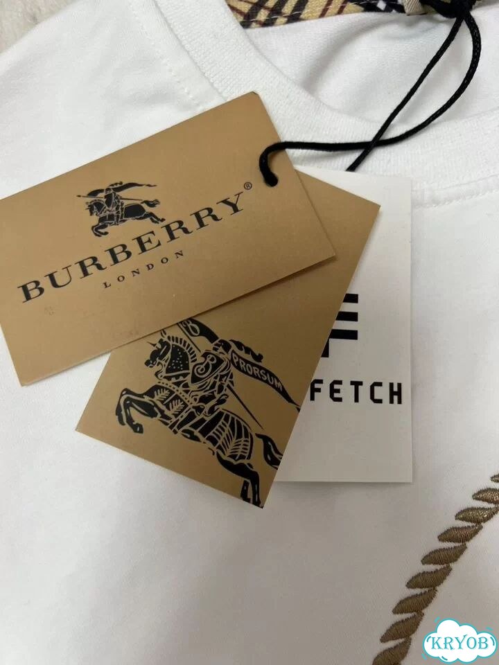 Свитшот burberry белый с вышивкой фото 3