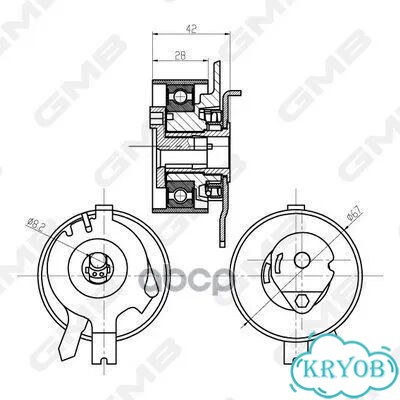 Натяжной ролик GMB GTB0360 Chery Tiggo T11 GTB0360 фото 1