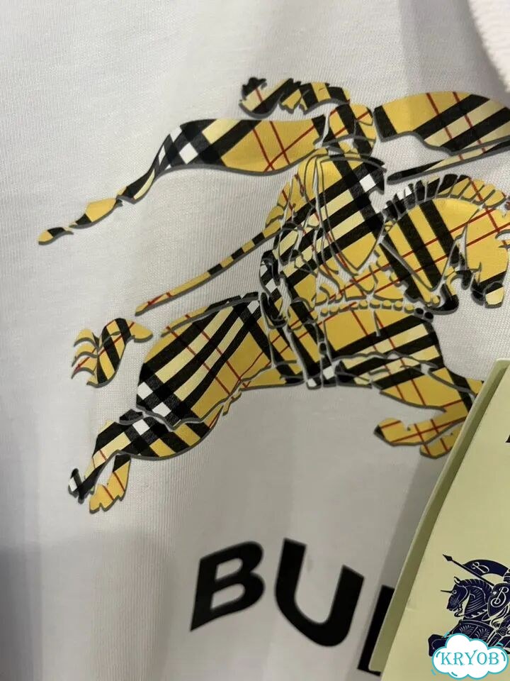 Футболка burberry с воротником белая фото 5