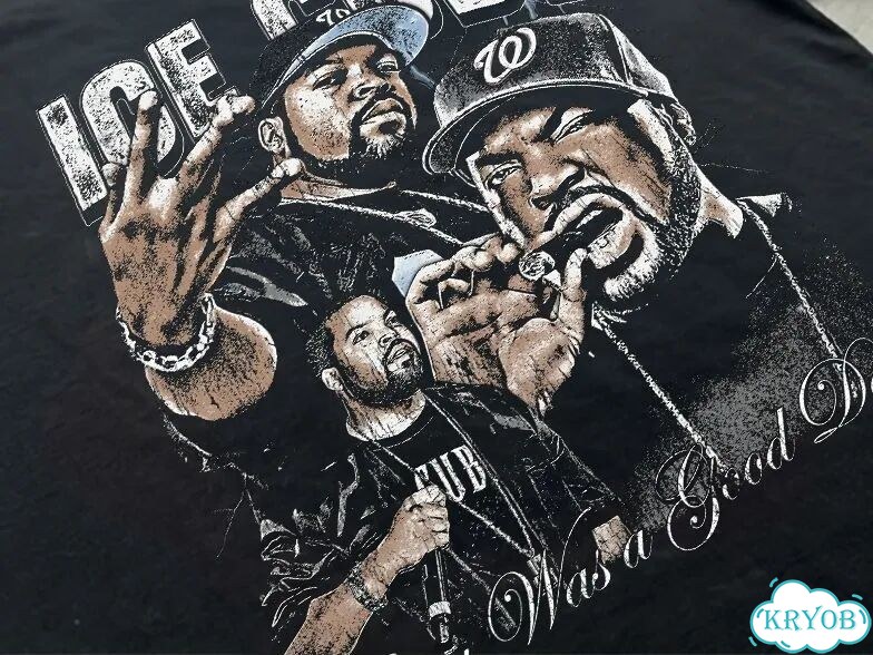 Футболка черная Ice Cube streetwear vintage unisex DAD0048 фото 3