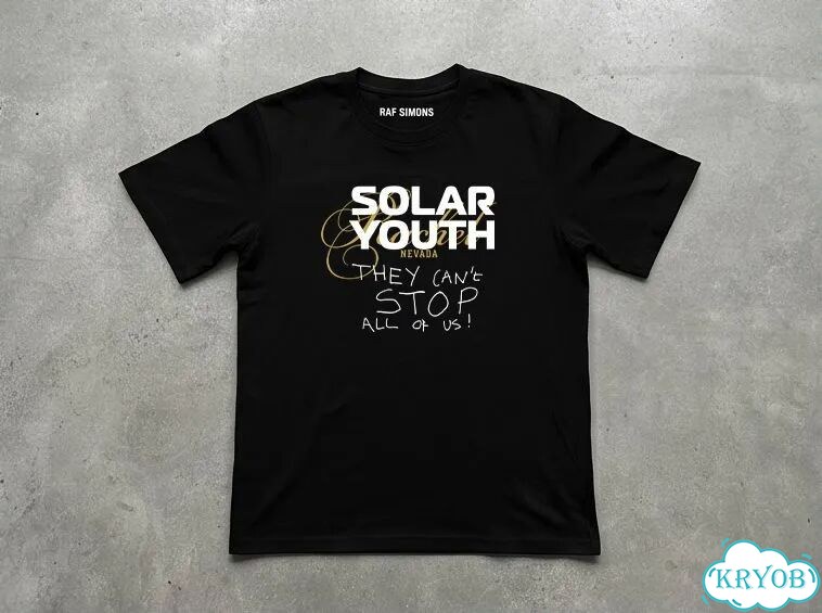 Футболка черная Raf Simons Solar Youth Tee archive type unisex DAC0187 фото 1