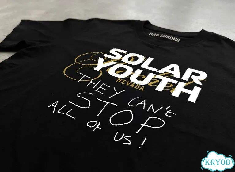 Футболка черная Raf Simons Solar Youth Tee archive type unisex DAC0187 фото 2
