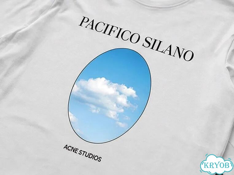 Лонгслив белый Acne Studios Pacifico Silano streetwear vintage unisex DAC0115 фото 3