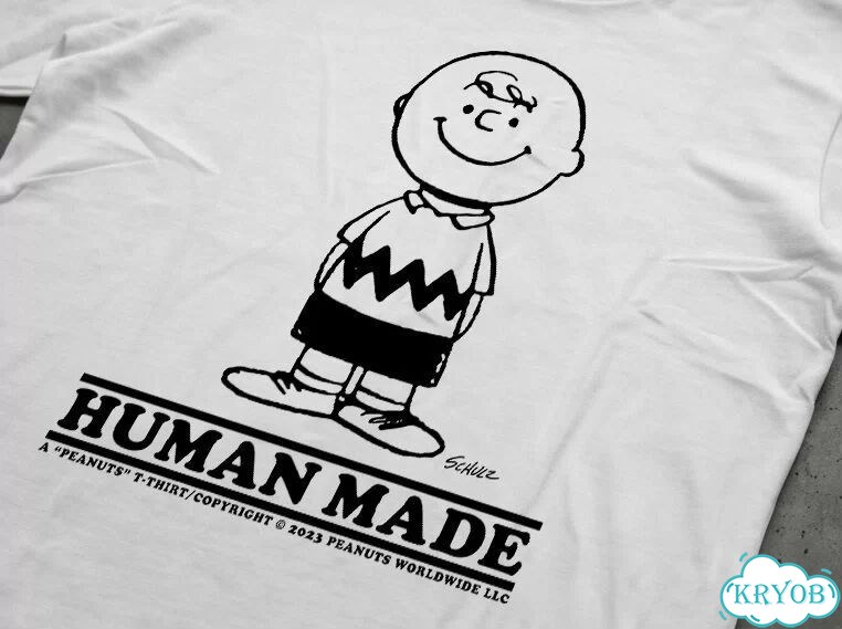 Футболка белая Human Made X Peanuts ss23 Joint Family Charles Brown anime archive y2k DAC0206 фото 3