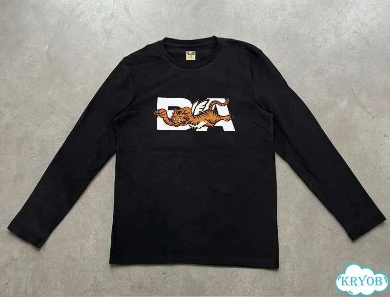 Лонгслив черный Bape SS26 streetwear vintage unisex DAC0063 фото 2