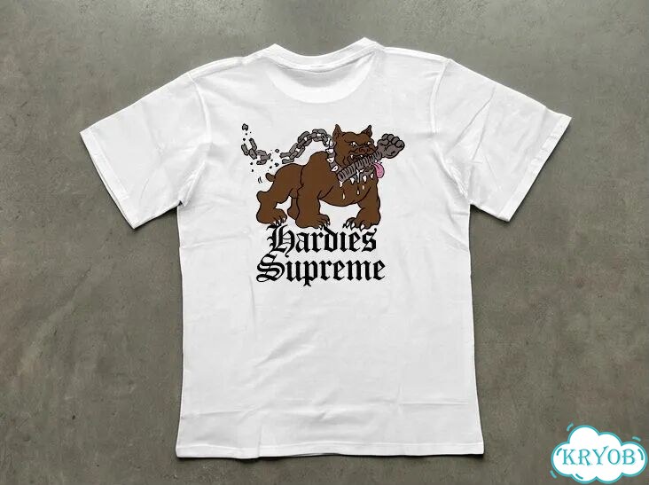 Футболка белая Supreme X Hardies Association SS23 Week 13 Dog streetwear vintage unisex DAC0241 фото 1