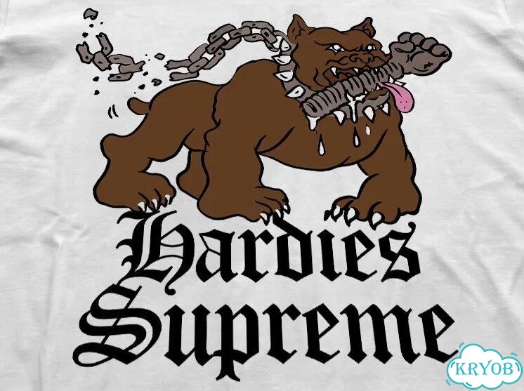 Футболка белая Supreme X Hardies Association SS23 Week 13 Dog streetwear vintage unisex DAC0241 фото 3